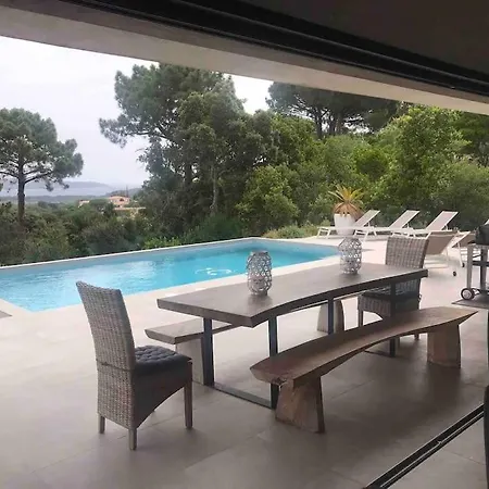 Villa Privee-piscine-vue Mer-pinarello-cirindinu Zonza