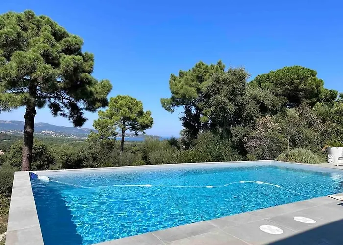 Privee-piscine-vue Mer-pinarello-cirindinu * Zonza